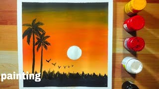 dream scenery painting//surreal fantasy moon abstract painting // Rishabh Kumar