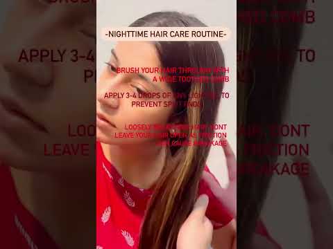Night time hair care routine #skincare #skincaretips #healthtips #haircare