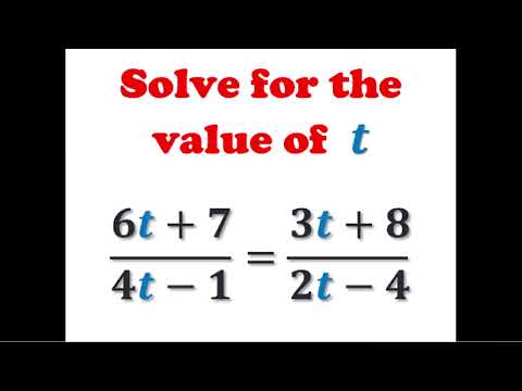 Finding the value of t | Linear Equations Problem 1