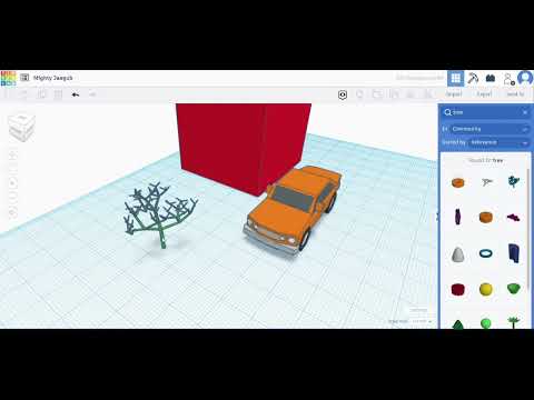 Modeling a theme or landscape in Tinkercad
