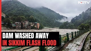 Sikkim Cloudburst: Parts Of Teesta River Dam Washed Away After Cloudburst In Sikkim