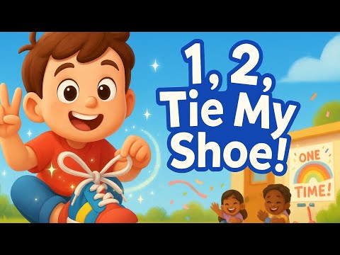 1, 2, Tie My Shoe | #childrenssong | #kindergarten | #kidslearning