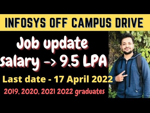 Job Update April 2022 || Infosys Off Campus Drive April 2022