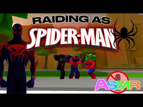 🕸️ Raiding as Spiderman in Da Hood + Keyboard ASMR 🕷️