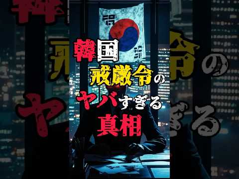 韓国の戒厳令 ヤバすぎる真相 #都市伝説 #政治 #ニュース #shorts