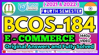 BCOS 184 Solved Assignment 2021-2022 IGNOU Fourth Semester E Commerce IGNOU Solved Assignment 2022