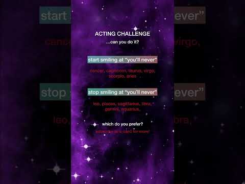 Zodiac Signs Acting Challenge! #acting #actingchallenge #zodiac #duet #fyp #shorts #zodiacsigns
