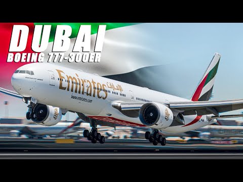 Microsoft Flight Simulator 777-300 Realistic 14 Hour FULL FLIGHT to DUBAI