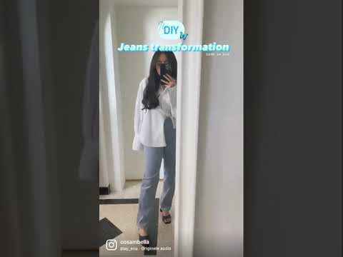 DIY: Jeans transformation! ✂️ #shorts