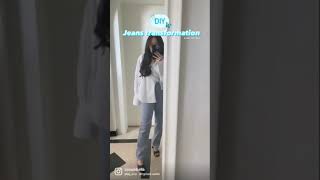 DIY: Jeans transformation! ✂️ #shorts