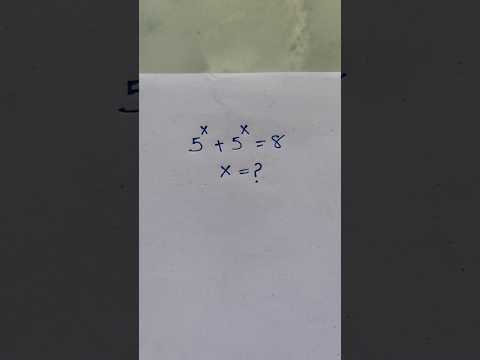 x=? Exponential Equation #maths #mathematics #solutions