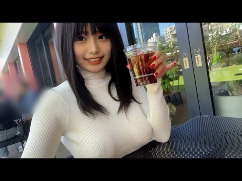 【ノーブラ散歩】何も着ないで大自然のカフェに行ってみた