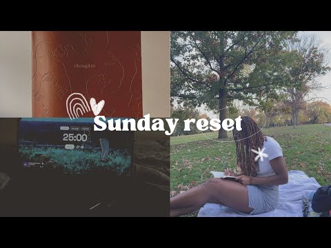 Sunday Reset Routine | Getting my life together, journaling in central park, meal prep, self care