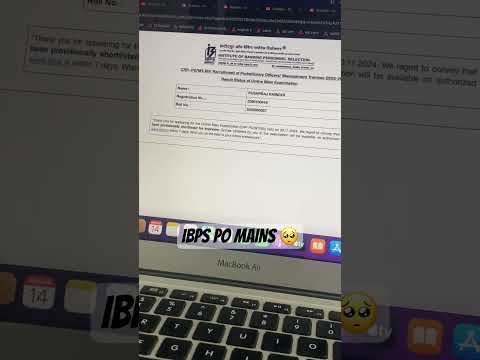 My IBPS PO MAINS RESULT 🥺 #ibpsrrbpomains #ibps