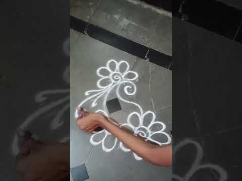 #simple design #easgrangoli#dailyrangoli❤️💮