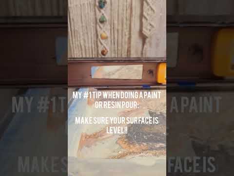 My #1 tip when doing a paint or resin pour is to make SURE your surface is level before you begin!