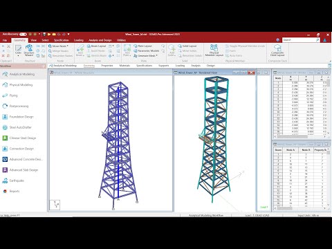 🎯 Lect 19B | STAAD Pro Wind Load Analysis for Open Lattice Towers  Tutorial (ASCE7-10 & ECP-201 )