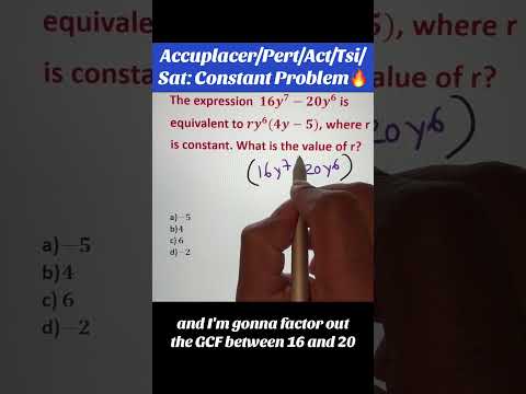 Accuplacer/Sat: Can you solve this constant problem?☝🏾🔥 #math #maths #sat