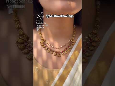 Latest New short necklace #yt #trending #gold #jewellery @Saishwethavlogs