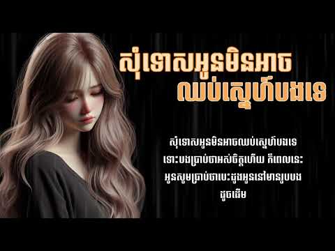 សុំទោសអូនមិនអាចឈប់ស្នេហ៍បងទេ - Thoeun Davita - Speed up