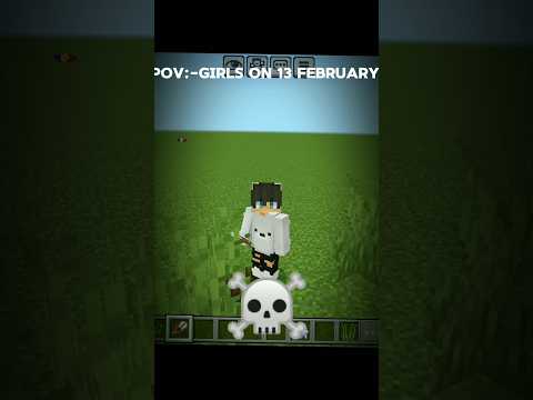 girls on 13 February ☠️ #minecraft