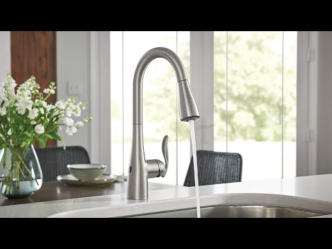 Moen 7594EWSRS Arbor Wave Sensor Touchless One Handle Pulldown Kitchen Faucet Featuring #usa