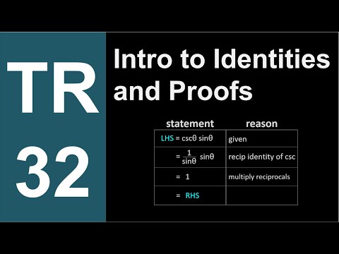 TR-32: Intro to Identities and Proofs (Trigonometry series by Dennis F. Davis)