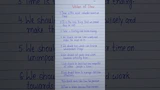 Value of Time ⏲️  l Essay on Value of Time #youtube #shorts #time #valueoftime #essay