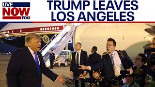 WATCH: Trump gives Iran update while departing Los Angeles
