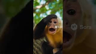 A monkey with a phone  #aifunny #funnymonkeyshorts #funny #monkeyprank #monkeyfunnyshort #cute