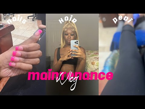 maintenance vlog: hair appt,mani,and pedi