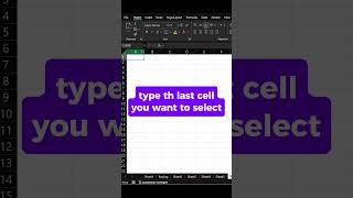 Select Large Cell Ranges in Excel with One Trick! 🚀 #ExcelHack