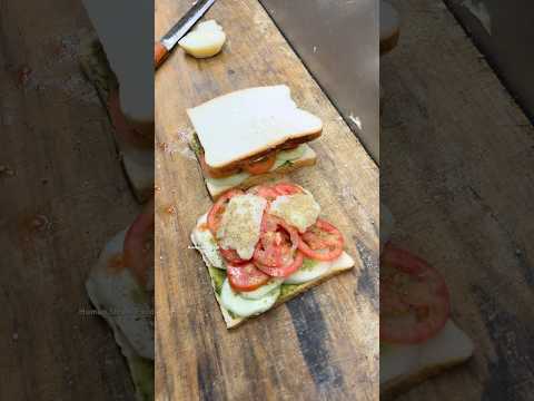 Bombay Veg Sandwich Only ₹100 #shorts #humanstreetfood #sandwich #streetfood