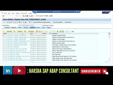 persistance class in abap