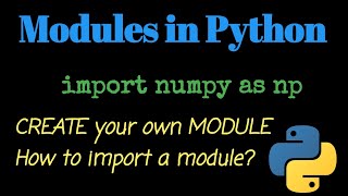 Modules in Python | How to create and import a module in Python |  #modules #python @GoCoderGo |