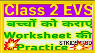 class 2EVS | class 2 Worksheet । EVS Worksheet for class 2 । Class 2 |class 2 evs Worksheet