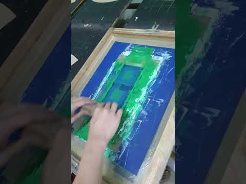 ร้านดอนเมืองสกรีน Ep 36 สกรีนสีเขียวบนผ้ากระสอบ #screen  #automobile #บล็อกสกรีน #screenprinting