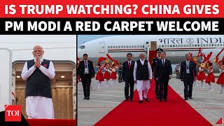 Indian PM Modi Gets Red Carpet Welcome In China | Xi Jinping Embraces India Amid Trump Bullying