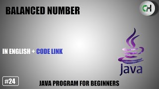 Balanced number | Balanced number in  java.
