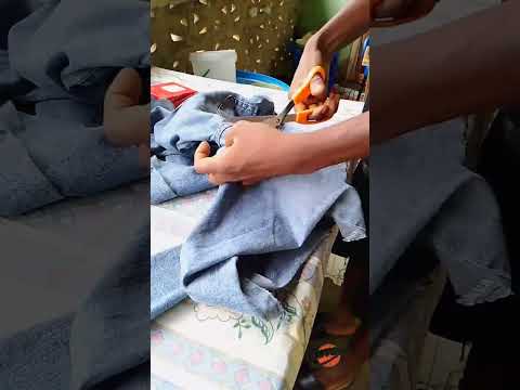 How to make crazy design on patchwork jeans