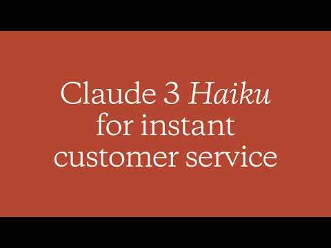 Claude 3 Haiku for instant customer service
