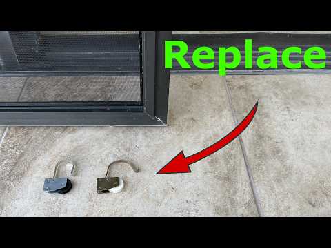 Patio screen door hard to open or close. Rollers replacement