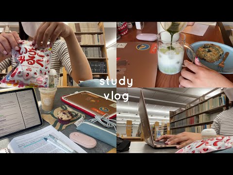 【study vlog】大学生の日常📝🍂/ notionを使った勉強法/ lots of studying! / first week of college