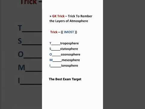 वायुमंडल की परते| The Layers Of Atmosphere | #trick #khansir #earthquake