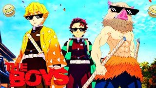 Demon Slayer in Hindi | TANJIRO, INOSUKE & ZENITSU Funny Moments in Hindi 🤣