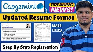🔥Capgemini Step By Step Registration | Capgemini Resume Format | Capgemini Mass Hiring (Superset)