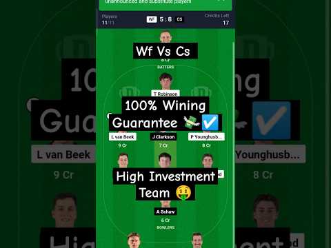 WF vs CS dream 11 Prediction || Super Smash T20  || Cs vs WF dream 11 Team #dream11 #cricket #shorts