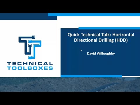 Introduction to Horizontal Directional Drilling with David Willoughby and Technical Toolboxes