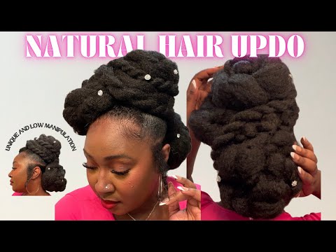 EASY 10-Minute Natural Hair Updo | Perfect for Type 4 Hair | NO Heat + Protective Style Tutorial