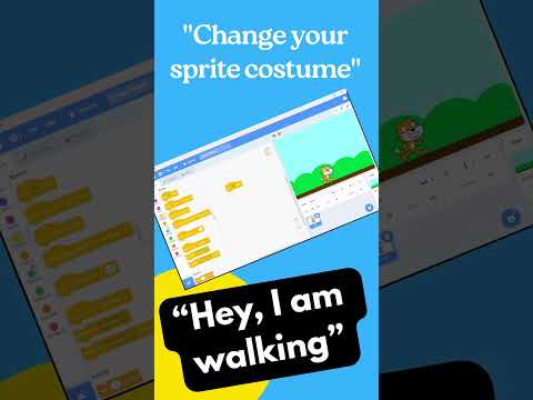 Scratch - Change the costume of sprite -  Block coding tips - by Kodex Academy